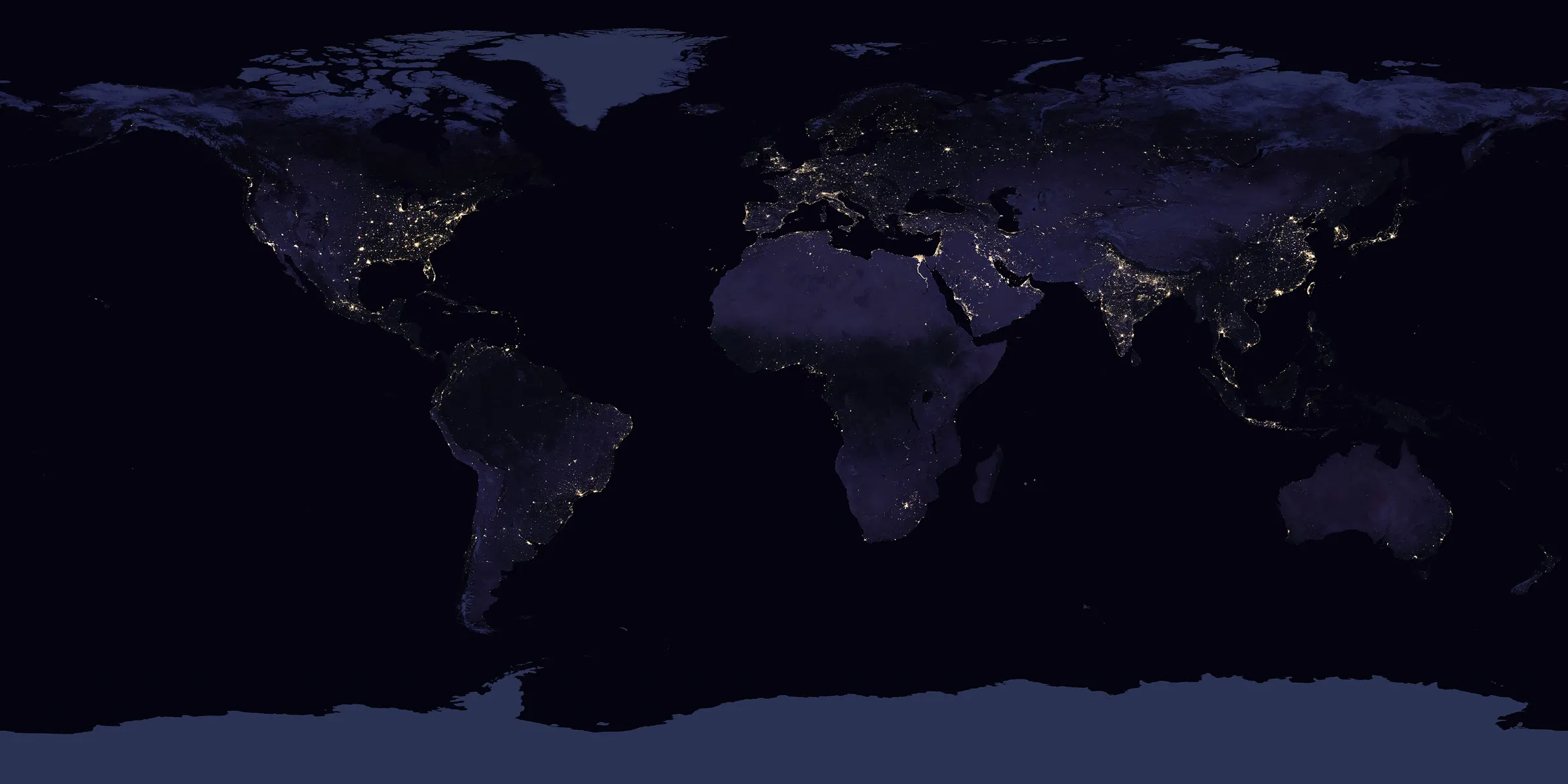 Map of the world at night
